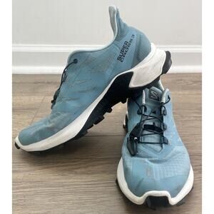 Salomon SUPERCROSS 3 Trail Running Shoes Mallard Blue Size 7.5